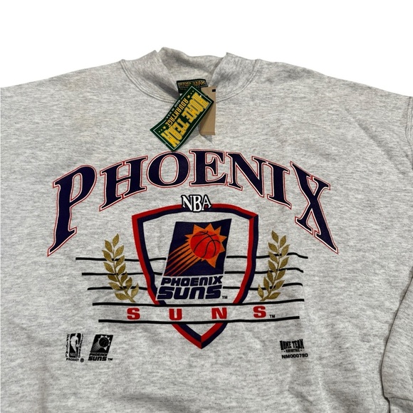 NOS 90s Vintage Home Team Advantage Phoenix Suns NBA Mock Neck Size XL Gray - Picture 4 of 7